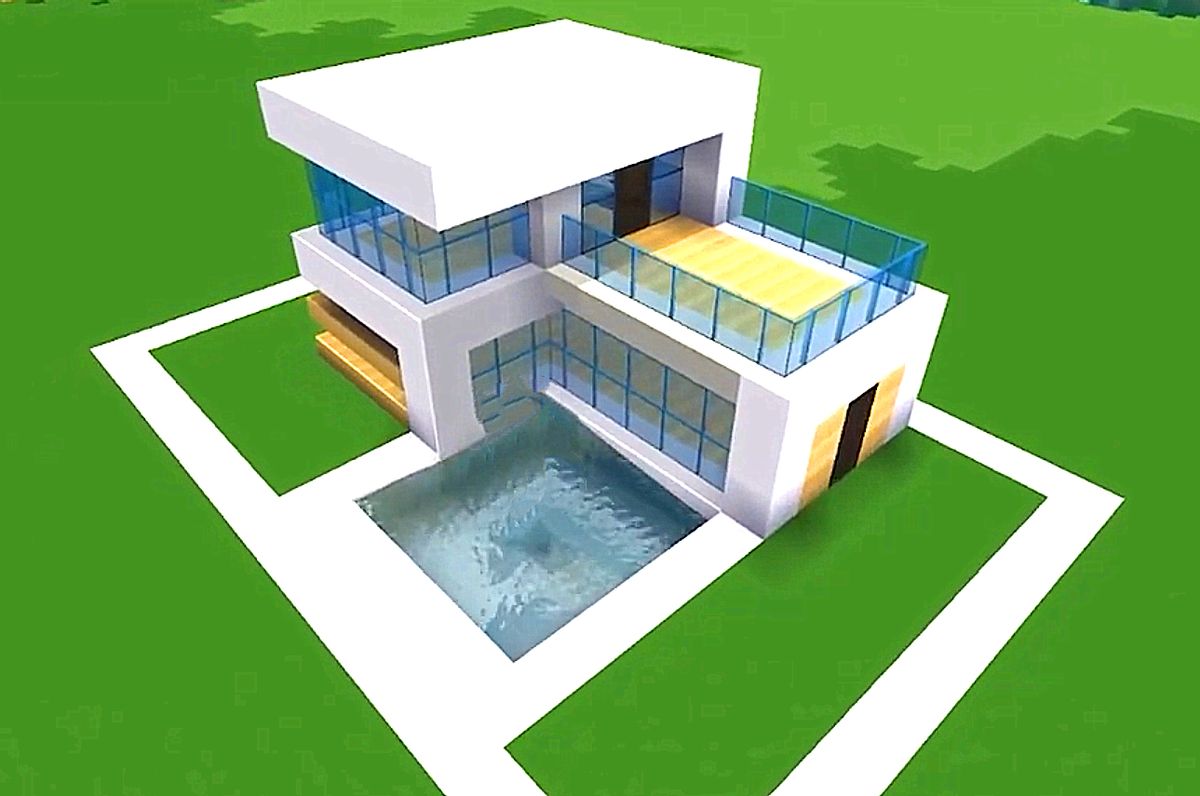 迷你世界小别墅教程简约风,手工制作迷你小别墅迷你世界