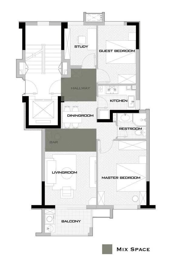 86精装房,精装修房子极简改造