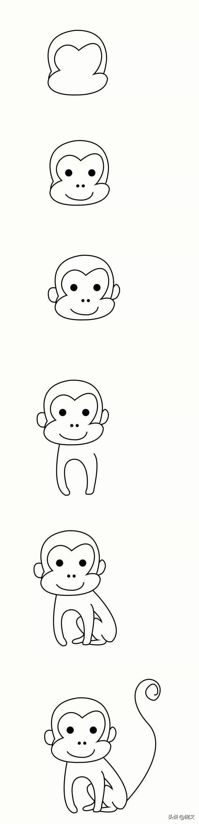 画森林里的小动物和森林的简笔画,数字简笔画1到10创意画小动物