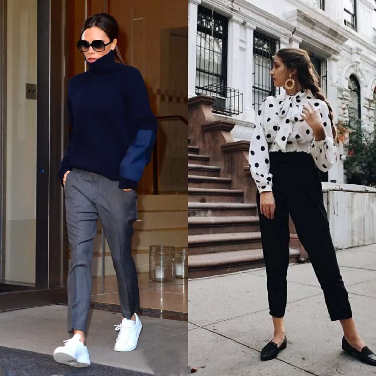 窄版西装裤秋冬如何配上衣,窄版西装裤和阔腿西装裤该怎么选