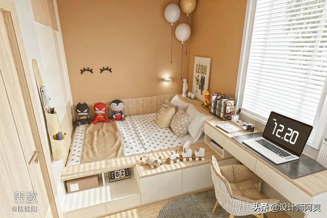 榻榻米设计卧室儿童小户型,阳台榻榻米书房效果图