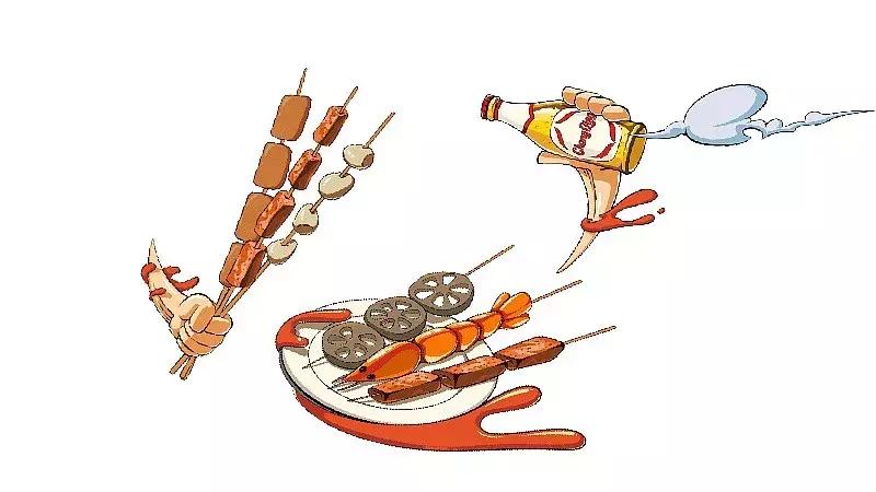 串串香店铺装修设计,串串店装修风格国潮