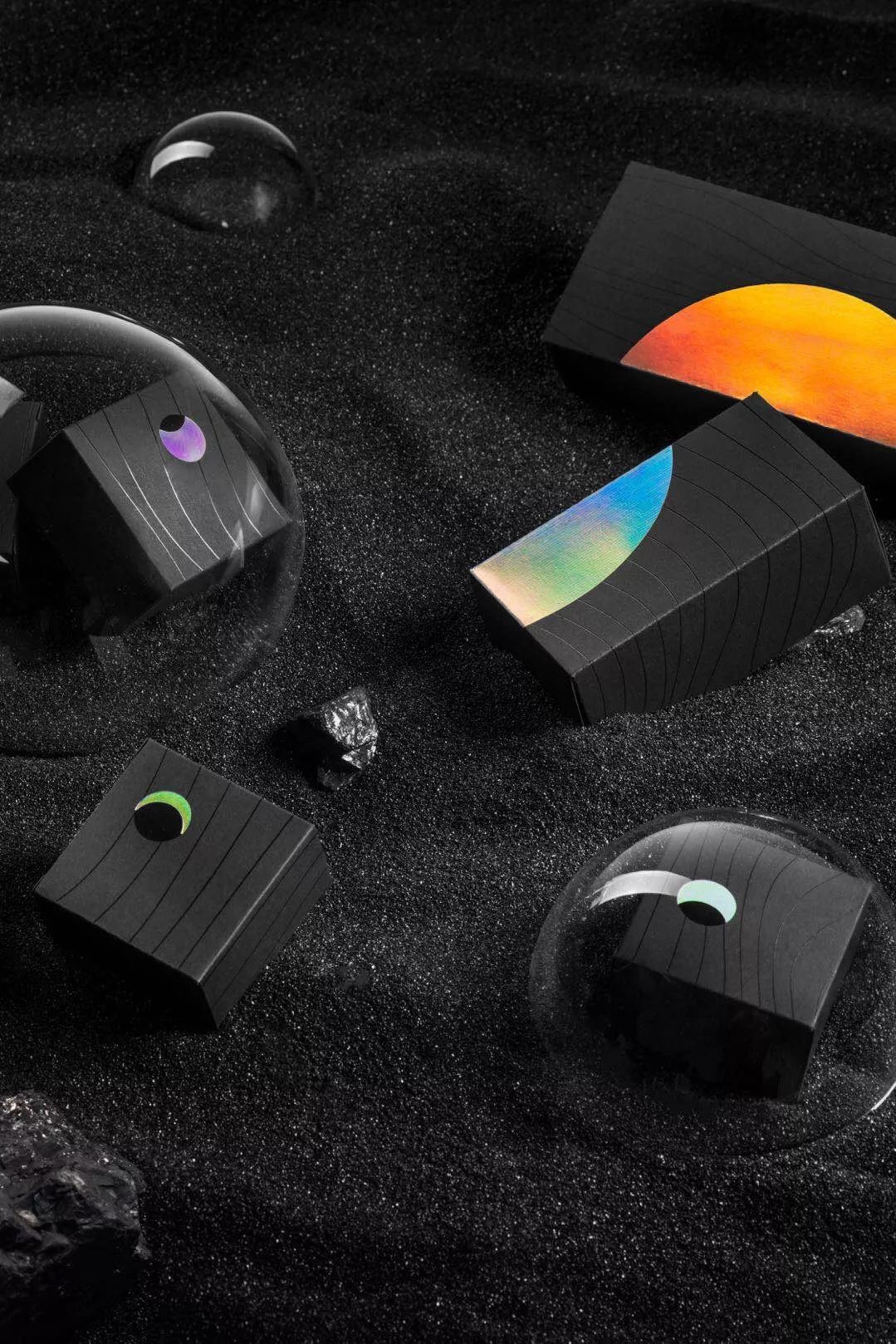 月饼礼盒港风包装设计图,白银月饼瓦楞纸礼盒包装设计