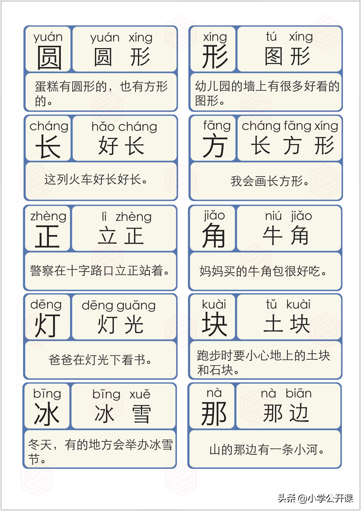 幼儿识字卡1000个常用汉字,少儿识字组词卡