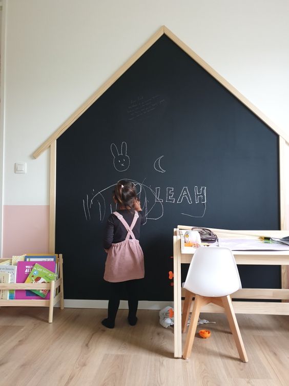 如何给孩子布置黑板墙,家长学校墙面布置