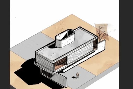 领导求你用插画风画建筑！因为他也想早点下班！附插画效果图素材
