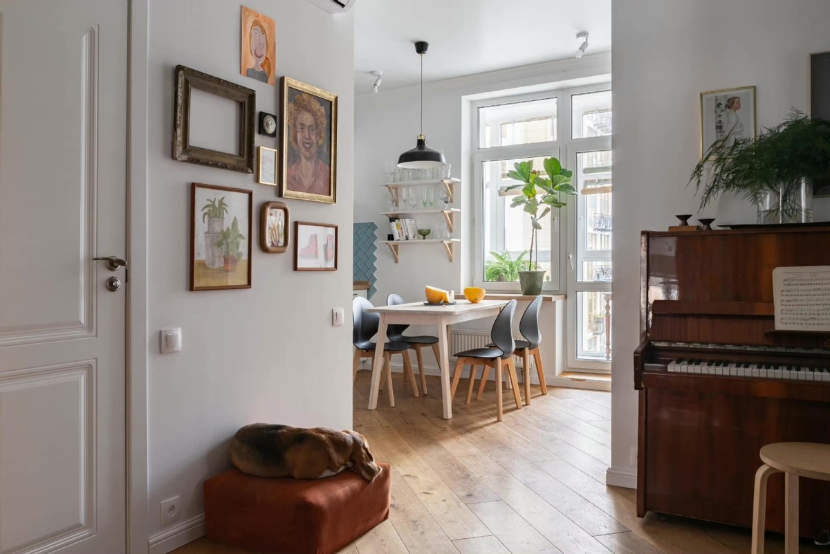 65平两室小户型装修原木,木色和绿色系小户型家装