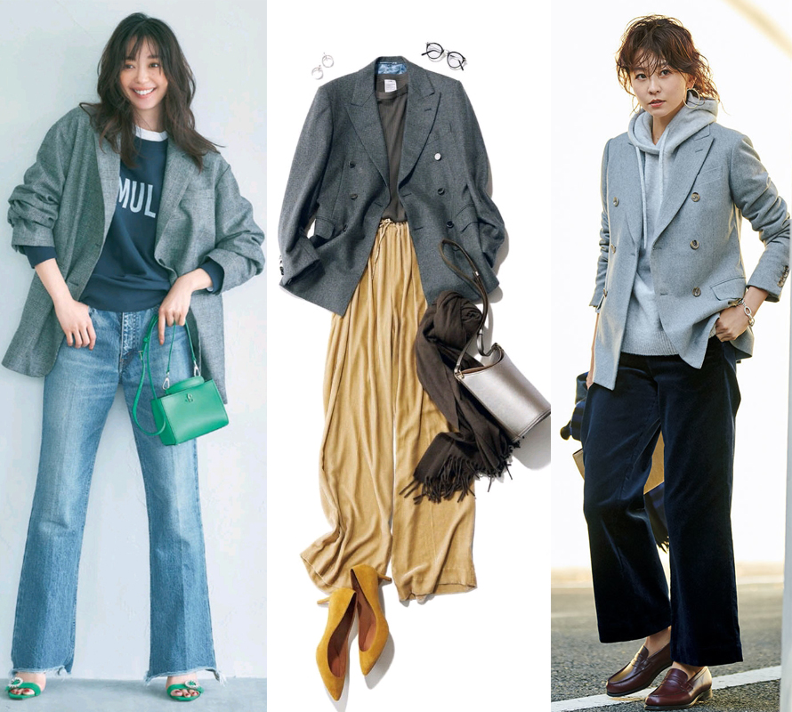 秋天穿灰色系衣服搭配图片欣赏,灰色秋天外套女小个子