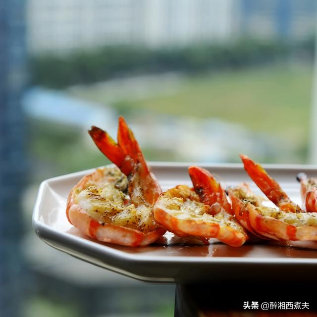 干煎去壳大虾正宗做法,干煎大虾