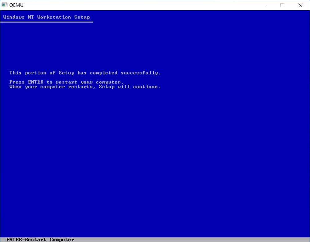 QEMU安装WINDOWSNT4.0MIPS版本