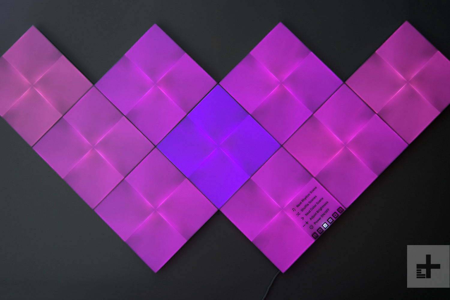 nanoleaf智能方块灯效果图,nanoleaf智能方块灯套装体验