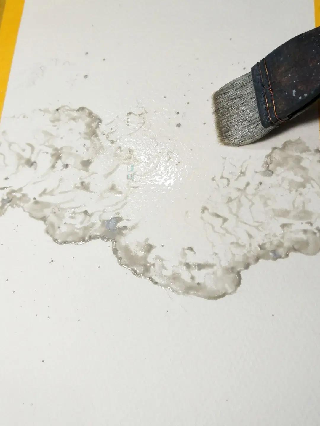 用水彩笔画海滩和海鸥,水彩风景画海滩图片