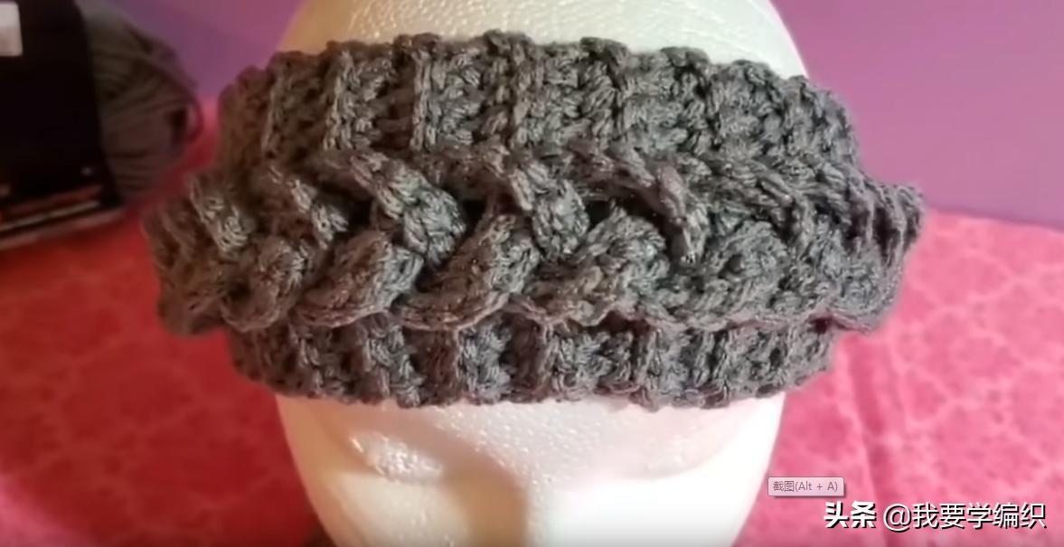 女生发带编辫子教程,女士中长发用发带编头发教程