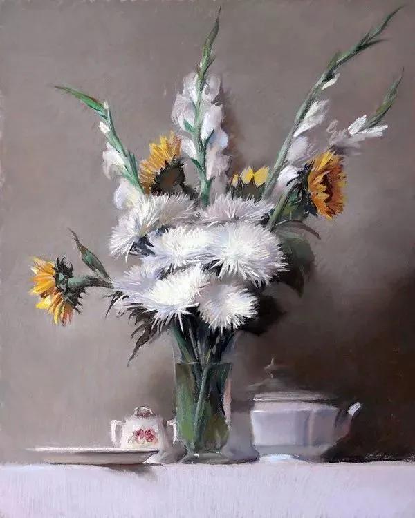 人体美学:粉彩之美,西班牙艺术家桑塔曼斯的绘画作品