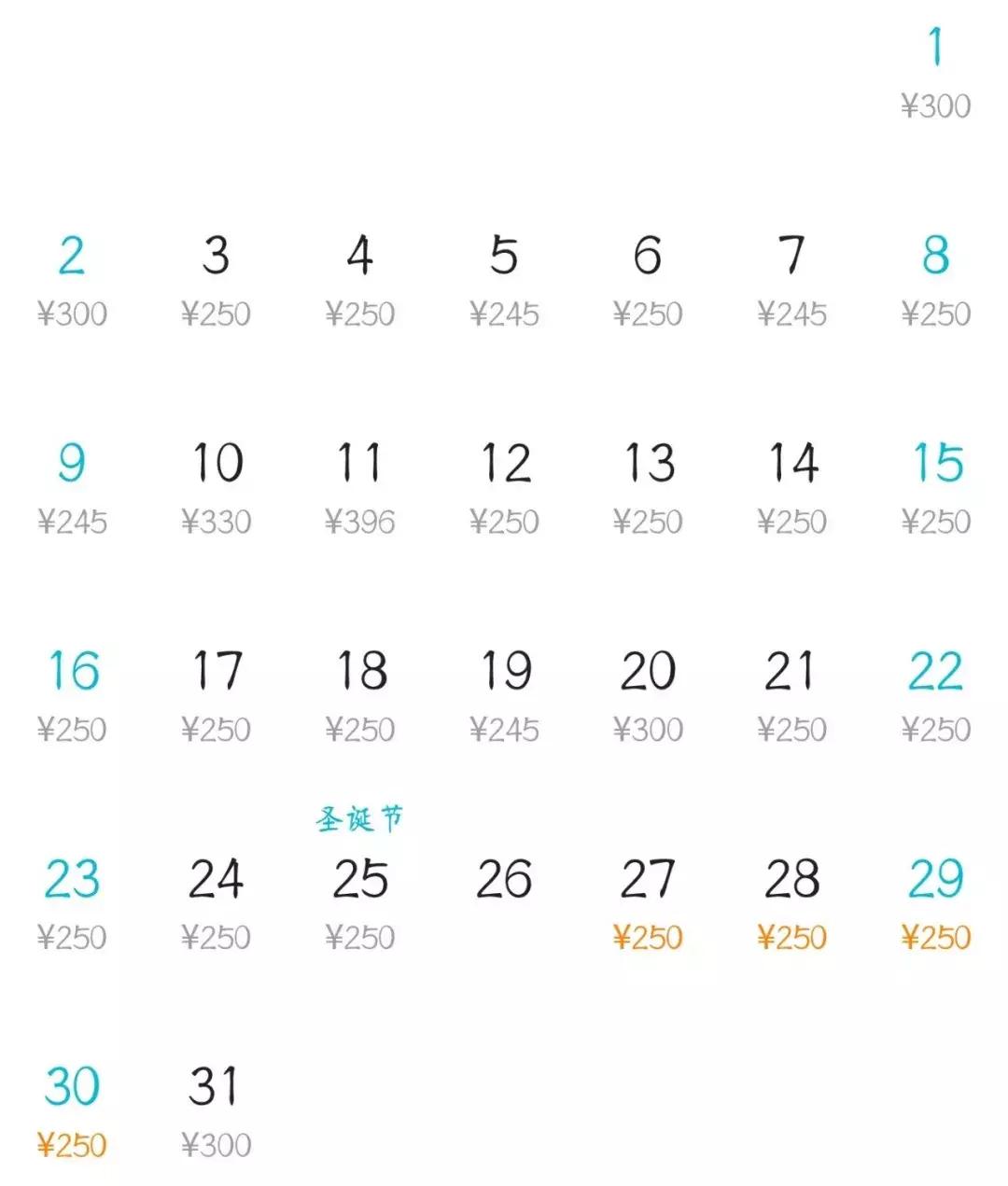 12月份白菜价格,昆明去各地的特价机票有哪些