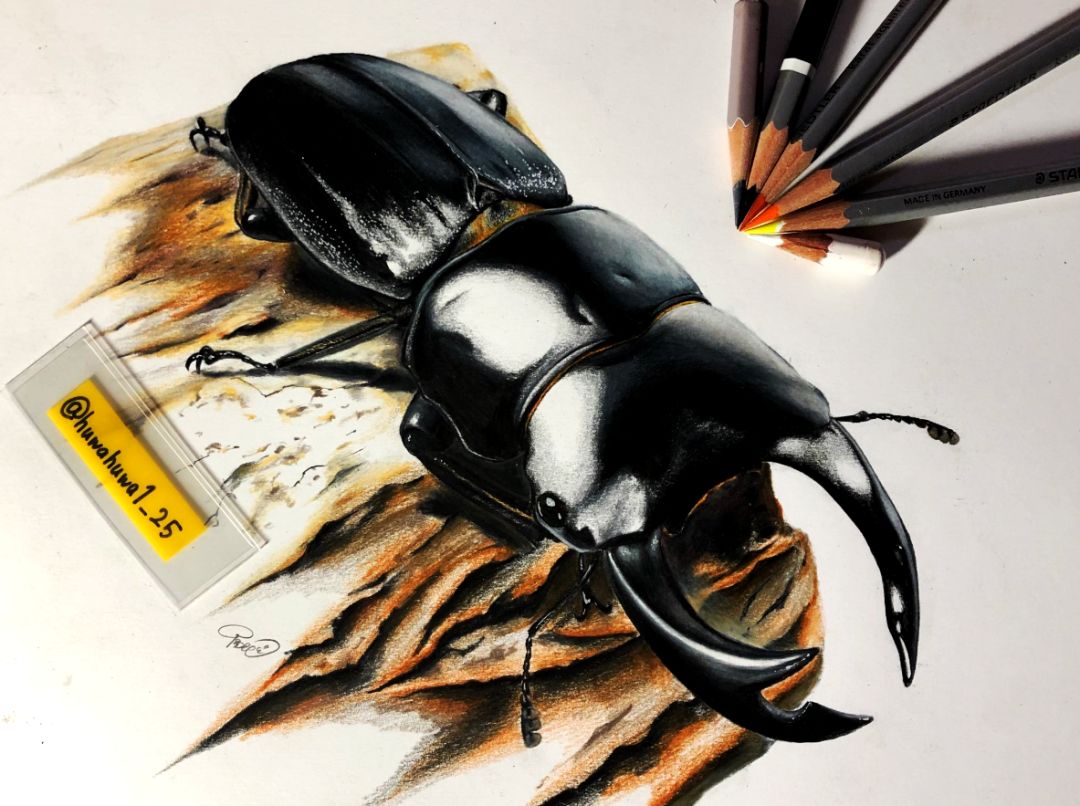 失明女孩铅笔画,手绘眼睛流泪铅笔画