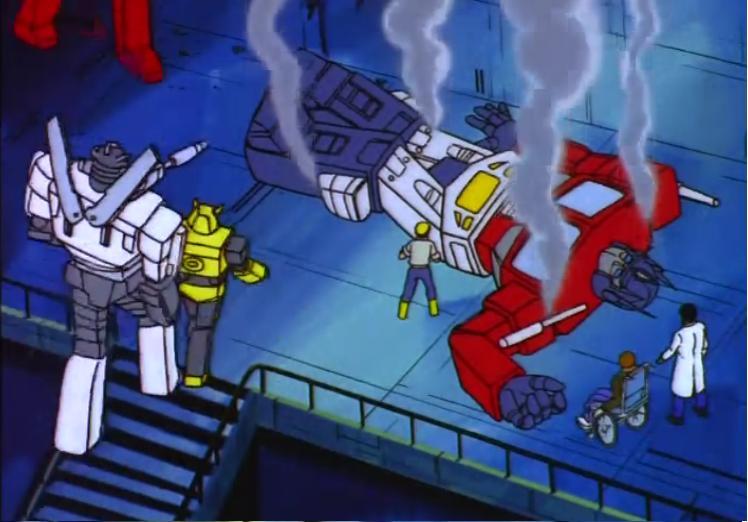 擎天柱领袖之证中的高光时刻,擎天柱第一部登场时的样子