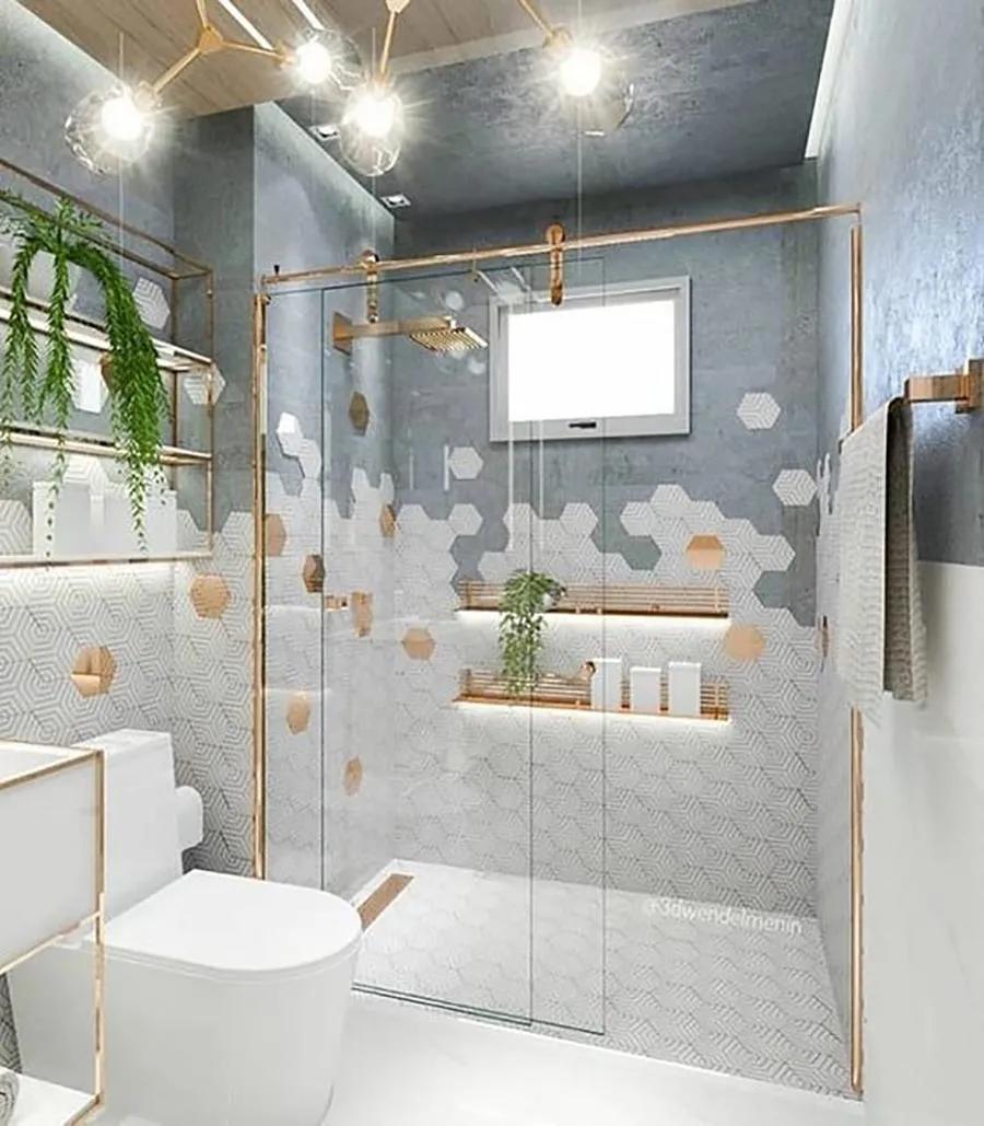 4平米卫生间瓷砖600*1200直贴效果,卫生间400*800深灰色瓷砖腰线效果