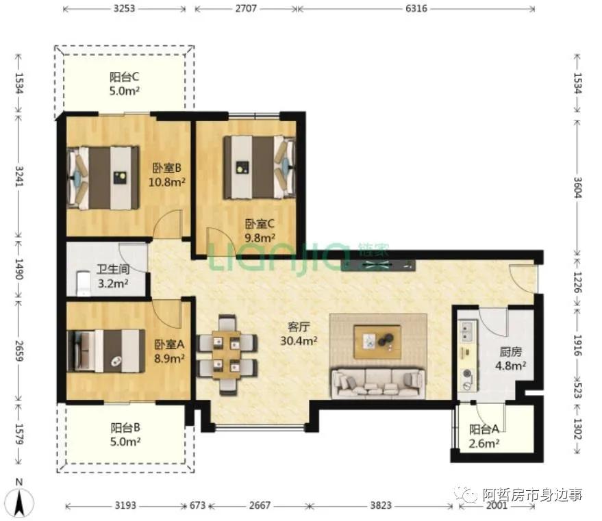 新旧交织的城市界面，富基广场