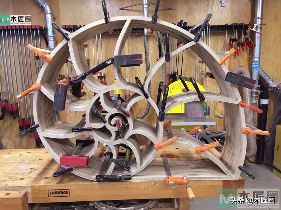 燕尾榫书架制作,鹦鹉螺diy