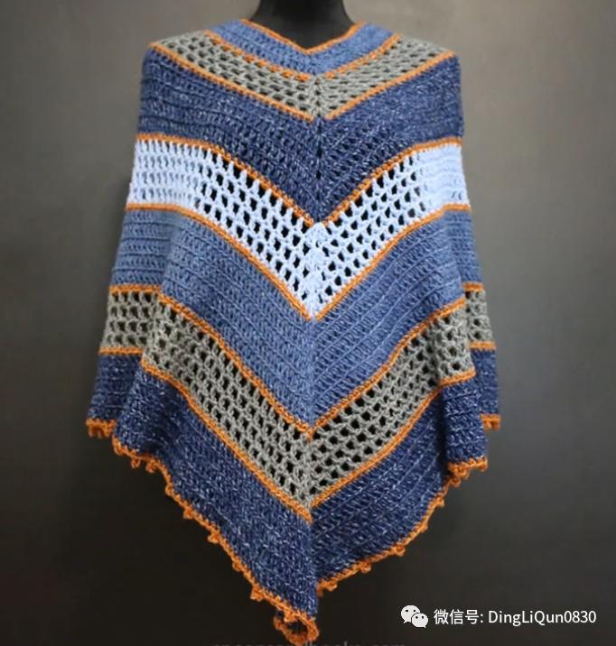 高档蕾丝钩花斗篷披肩防晒衣,针织披肩花样图片大全