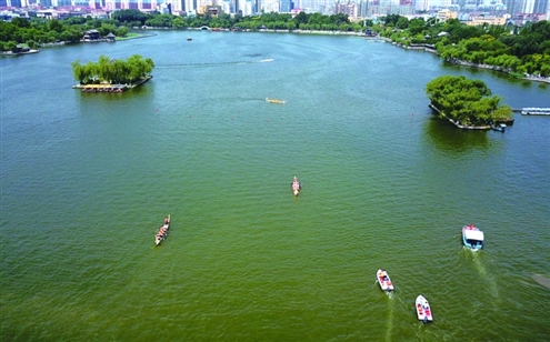 济南大明湖龙舟大赛,济南明湖龙舟文化节开幕