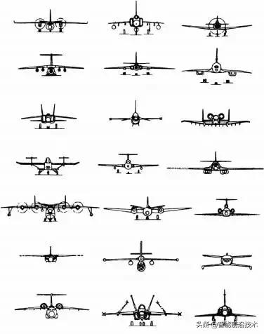 飞机形状简化图,用图形拼飞机的形状