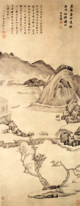 明代吕纪山水画作品高清大图赏析,明代周用山水画作品高清大图赏析