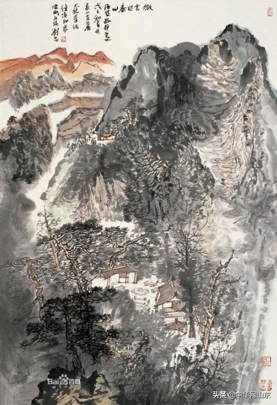 刘罡画作,泰山顶级水墨山水画