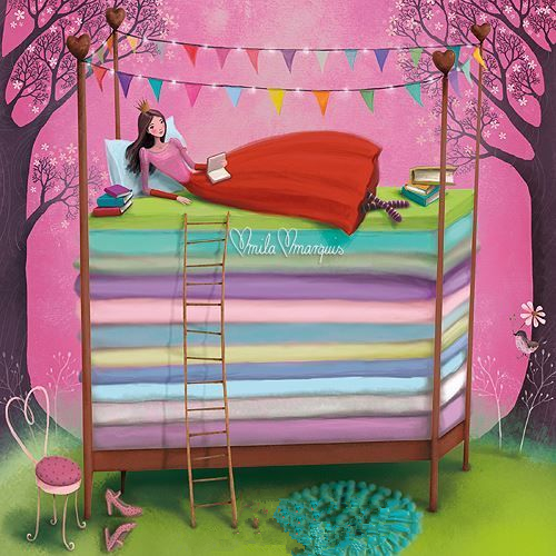 插画设计卧室墙面插画,创意插画素材墙绘