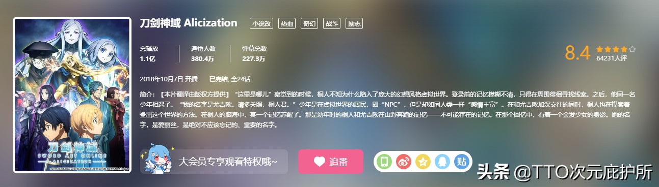 b站刀剑神域限免吗,为什么刀剑神域上周没更新