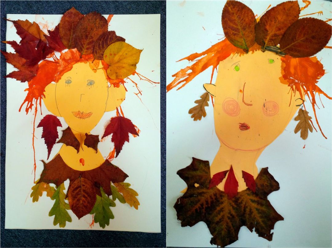 秋天落叶手工作业,秋天的颜色手工作业