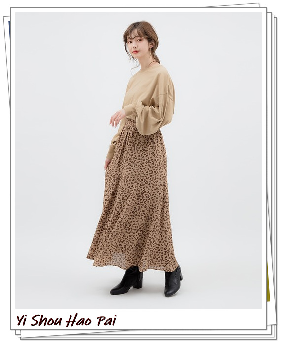 新款豹纹半身裙的搭配,豹纹半身裙穿搭春