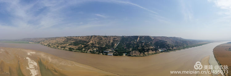 豫西老家放飞机，空中看黄河美景