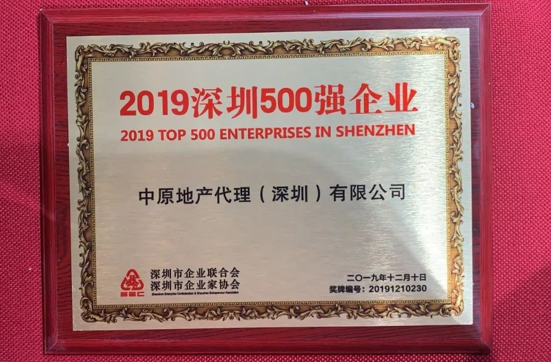 深圳500强企业名单排名,深圳中原2013年业绩