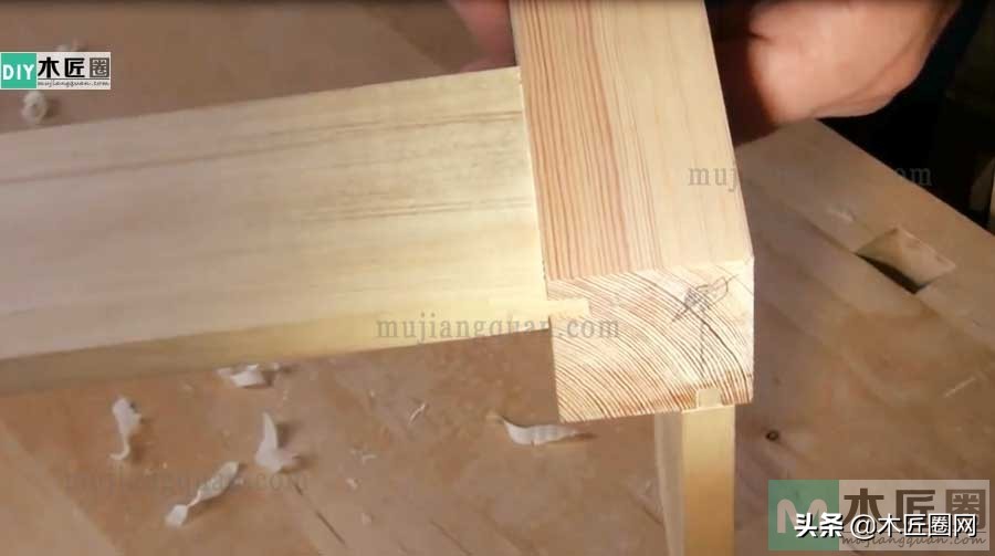 榫卯实木桌制作视频教程,传统榫卯木桌子最简单方法