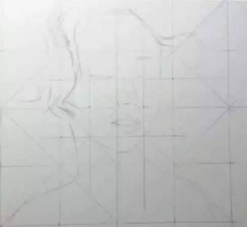 素描九宫格横向式构图技巧,素描九宫格画法步骤图