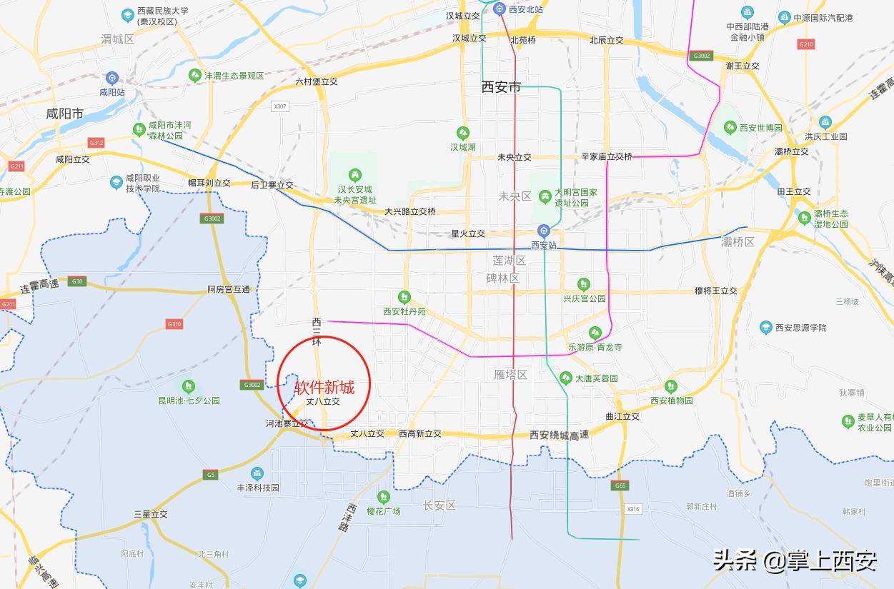 软件新城西安规划图,软件新城会受融合区影响吗