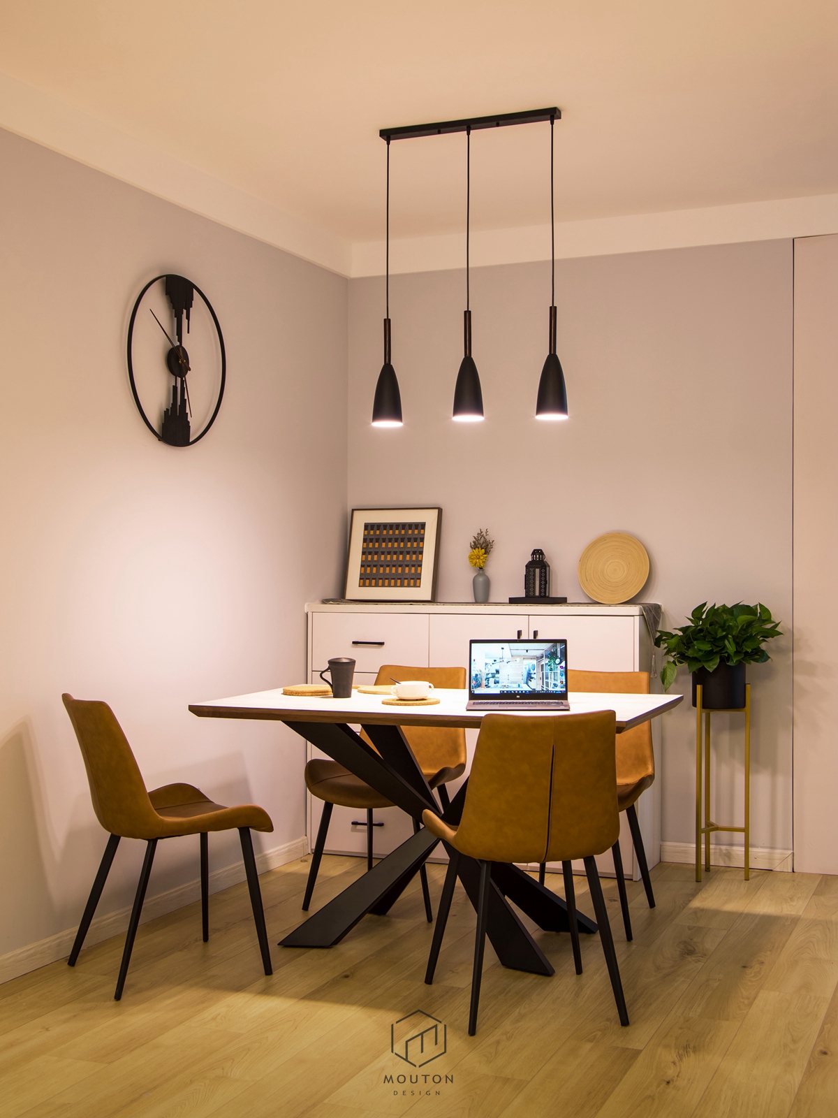 如熙高端定制,140平三室两厅两卫装修意式轻奢风