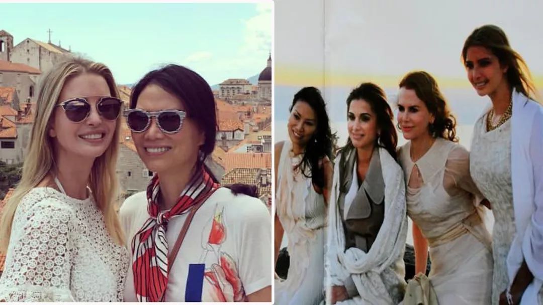 伊万卡改衣服,邓文迪和特朗普女儿伊万卡的合影