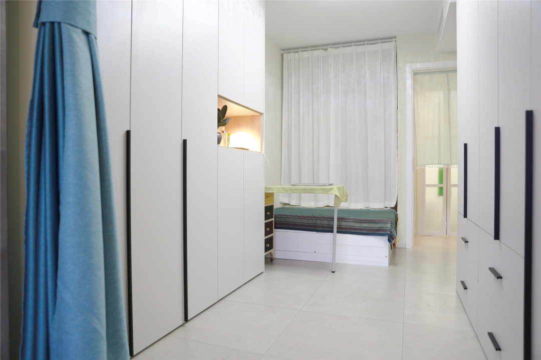 88平双阳台现代简约风格,一室一厅大阳台小户型装修老房子