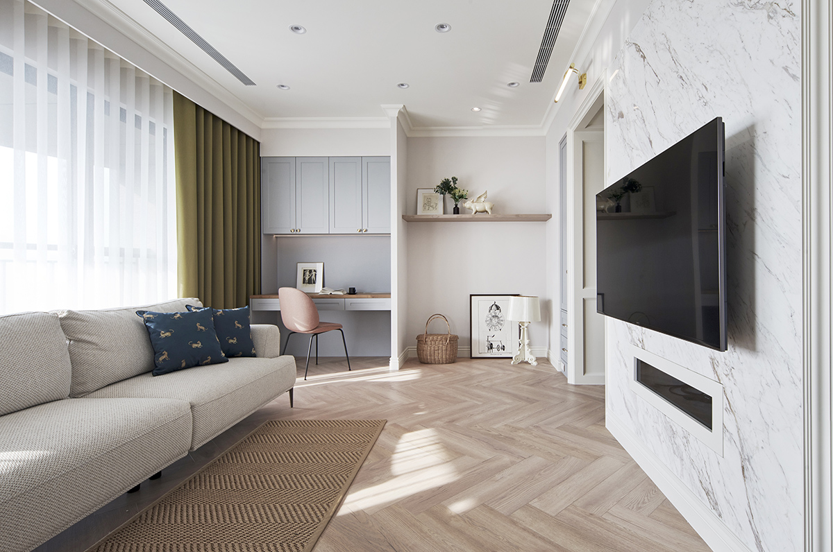 沙发不靠墙的简单装修风格效果,沙发不靠墙的客厅该怎样设计好看