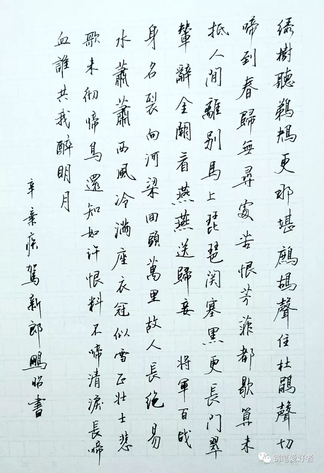 辛弃疾钢笔字作品欣赏,钢笔字帖辛弃疾破阵子
