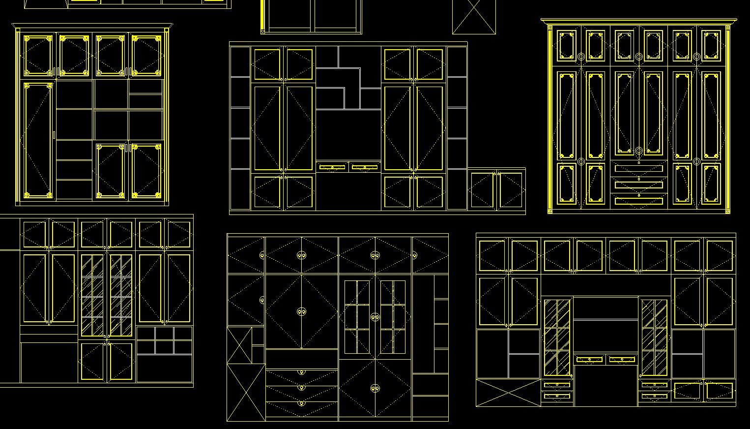 全屋定制家具衣柜橱柜cad画图,全屋定制柜子cad设计