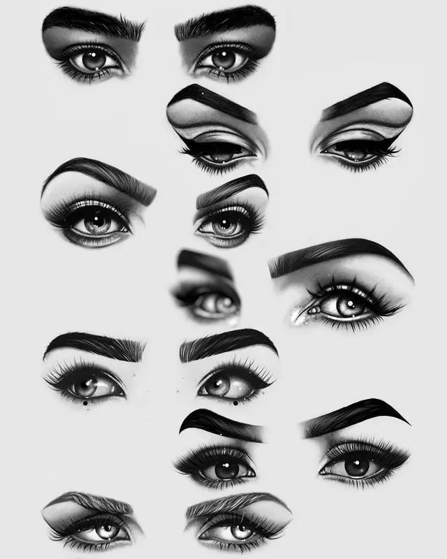 各种眼睛画法大合集,各种眼睛的画法教程容易记