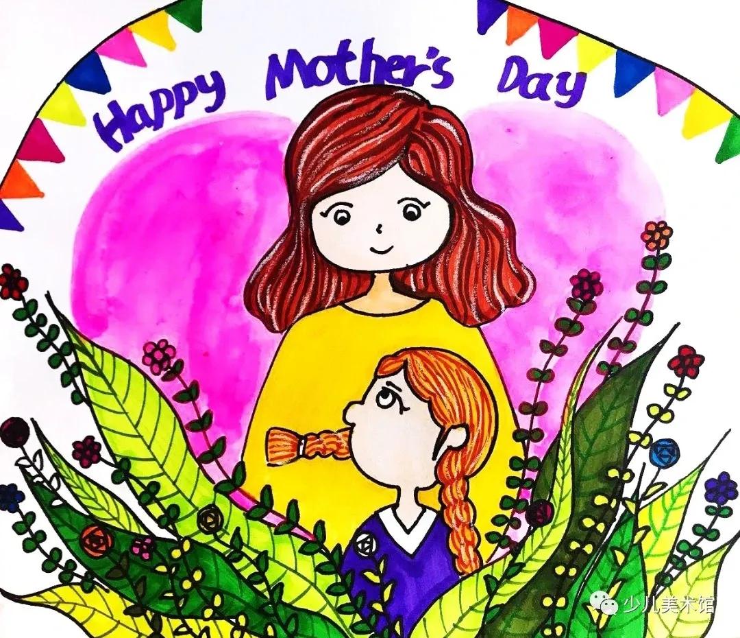 母亲节创意绘画简单素材,幼儿园大班母亲节绘画简单又漂亮
