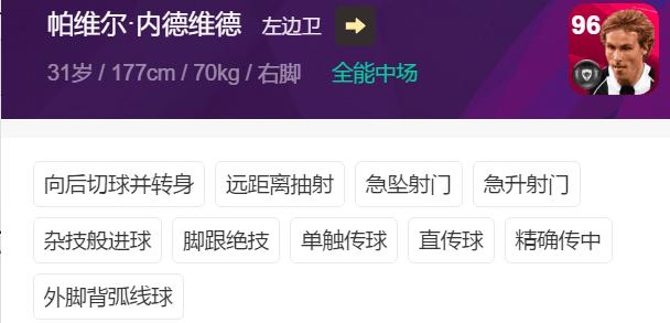 实况足球内德维德时刻评测,铁人内德维德实况足球爆率高吗