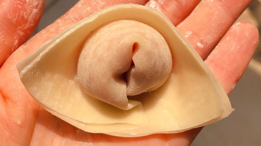 鲜虾云吞元宝型,猪肉虾仁鸡蛋三鲜馅馄饨正宗做法