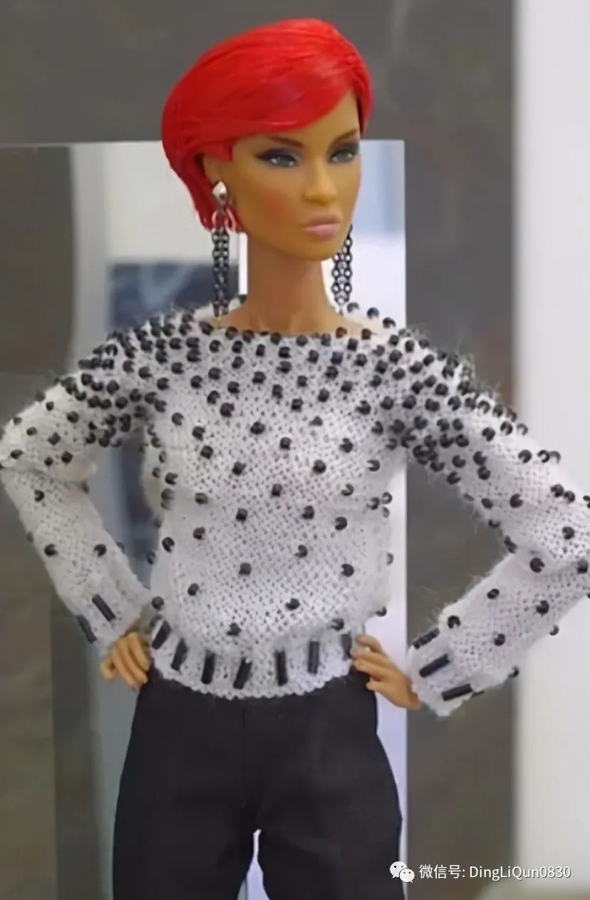 毛线编织芭比娃娃连衣裙图解,手工编织娃娃裙