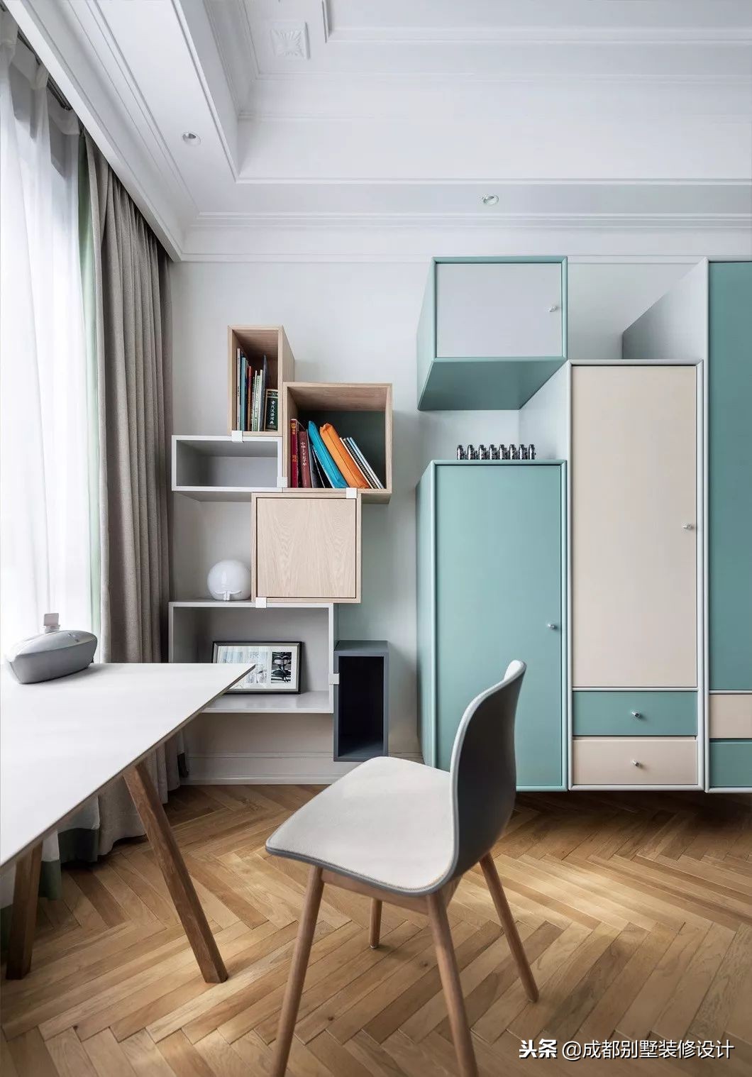 220㎡空中大平层,清新法式设计,家,就得有个精致范儿!